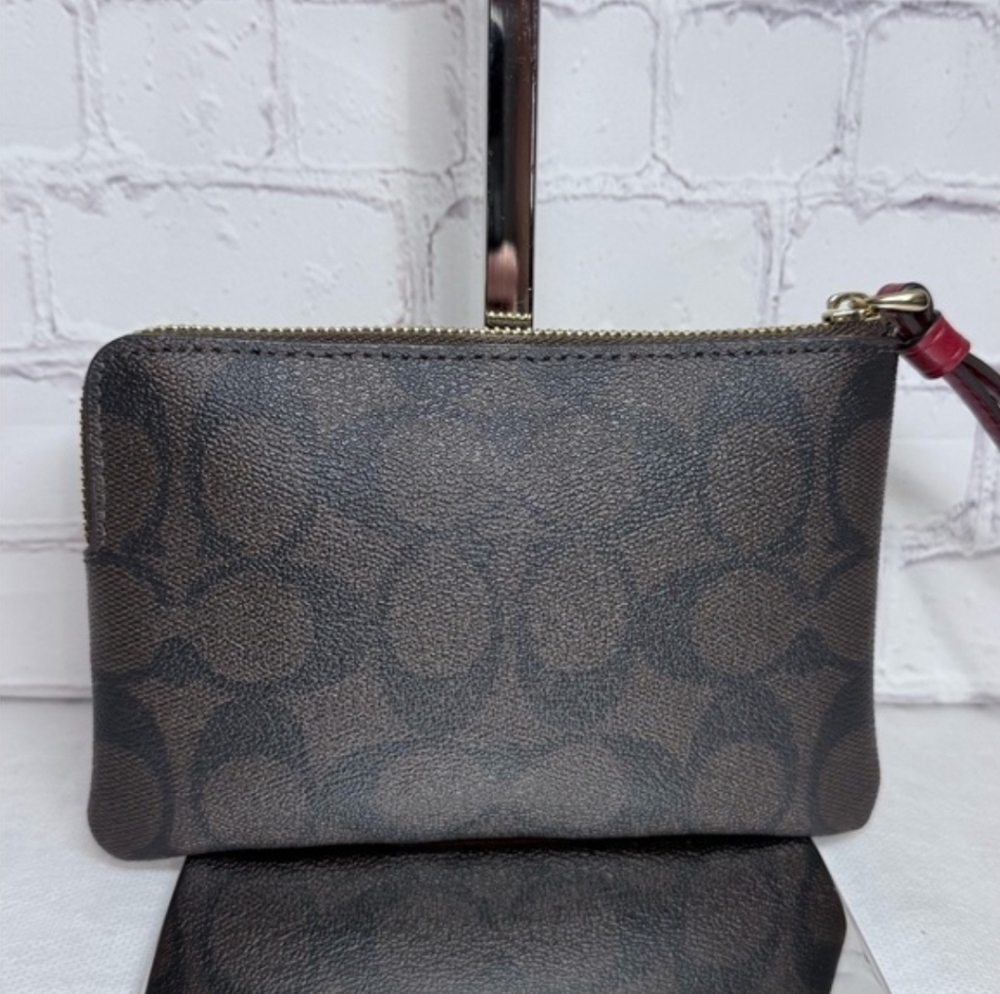 Coach Corner Zip Wristlet - Picture 3 of 9